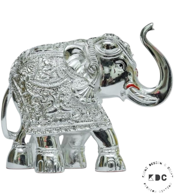 Silver Plated Elephant – Handcrafted Decorative Showpiece for Home & Gifting